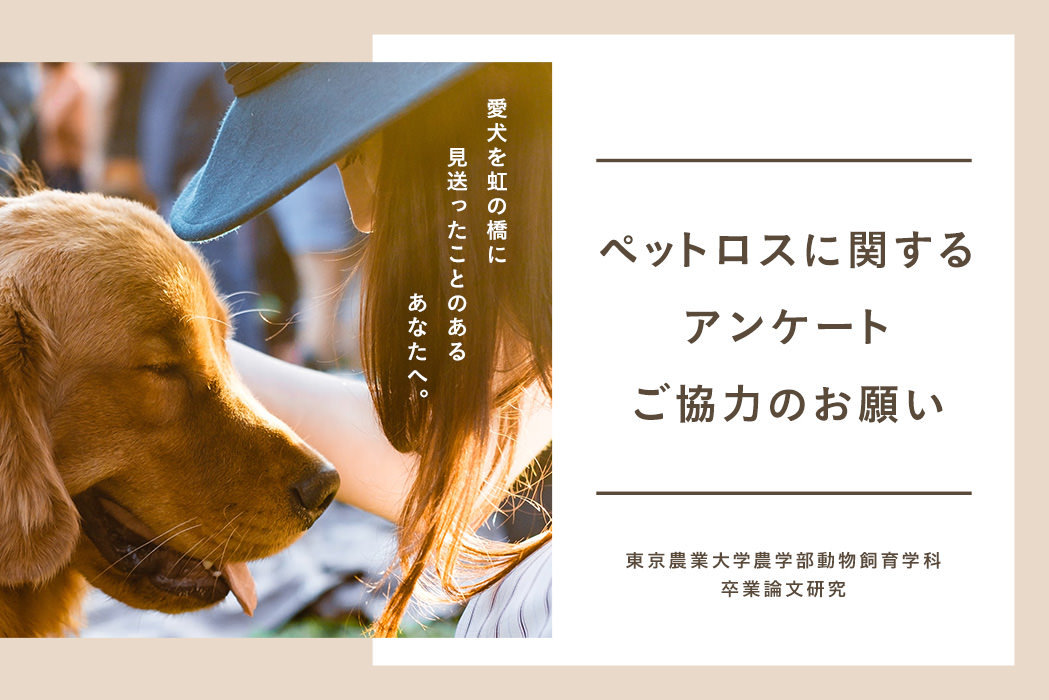 ペットロスについてのアンケートご協力のお願い 東京農業大学農学部動物飼育学科