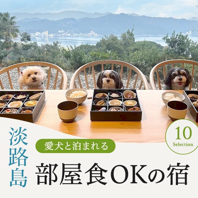 【淡路島のペットと部屋食ができる宿】愛犬と部屋食OKの犬と泊まれる宿