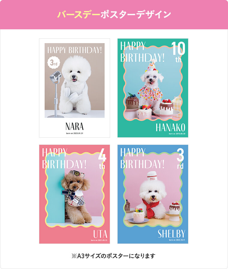 バースデーポスターデザイン（A3サイズのポスターになります）