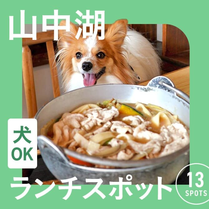 【山中湖の犬連れランチ・カフェ13選】ペット可・犬連れOK！ほうとうや人気ランチが楽しめるカフェ。