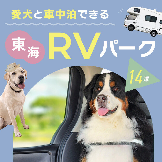 【愛犬と車中泊できるRVパーク】東海で車中泊できるおすすめRVパーク14選