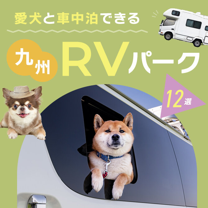 【愛犬と車中泊できるRVパーク】九州で車中泊できるおすすめRVパーク12選