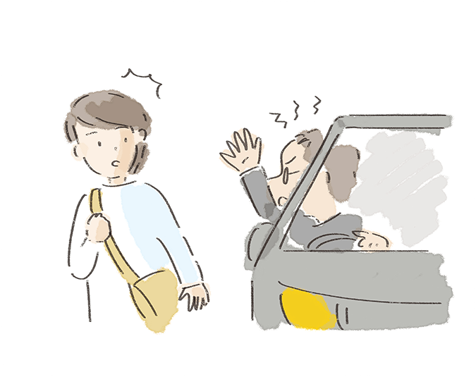 ドライバーに何か言われる聴覚障害の人