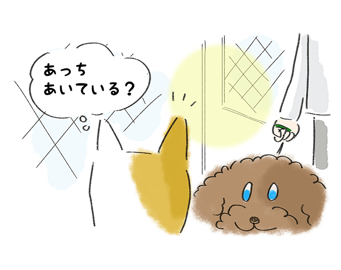 あっちあいている？