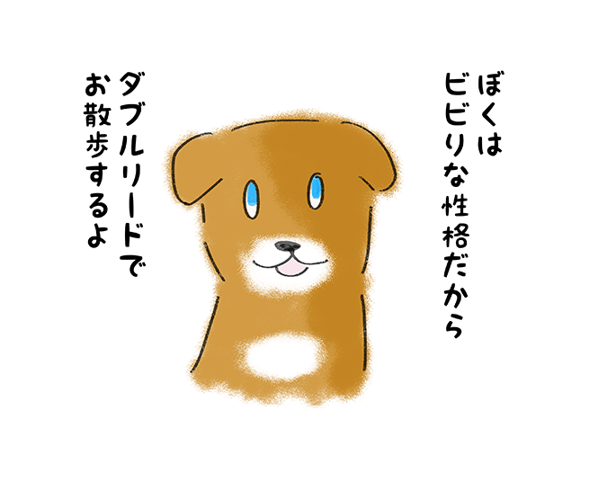 「僕はビビリな性格だからダブルリードでお散歩するよ」