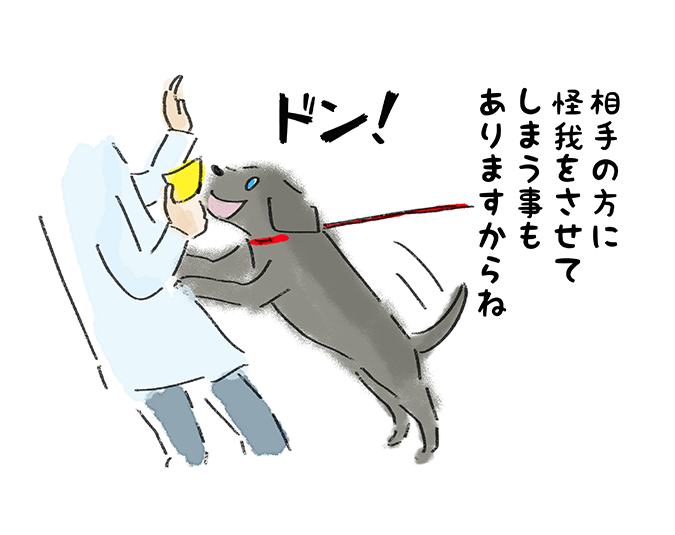 「相手の方に怪我をさせてしまう事もありますからね」ドン！