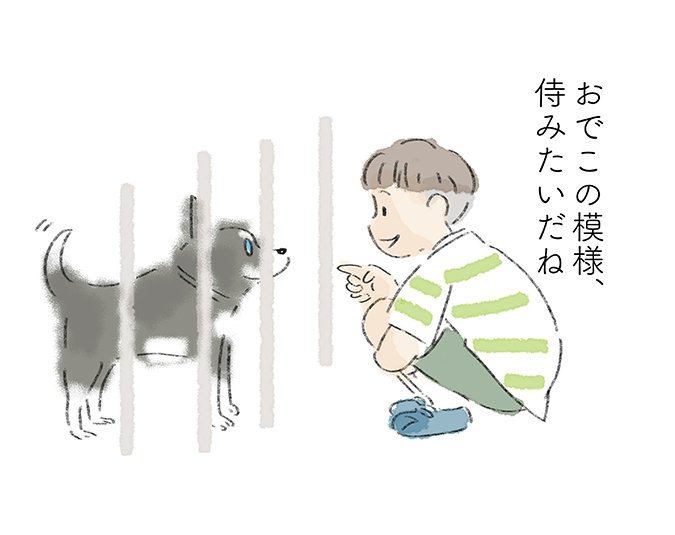 「おでこの模様、侍みたいだね」