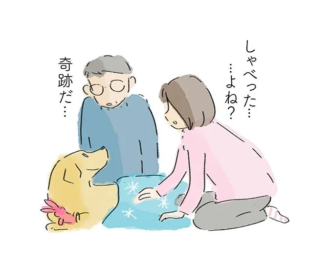 「しゃべった… …よね？」「奇跡だ…」